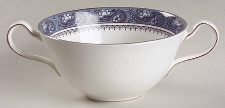 Blue Mist Flat Cream Soup Bowl