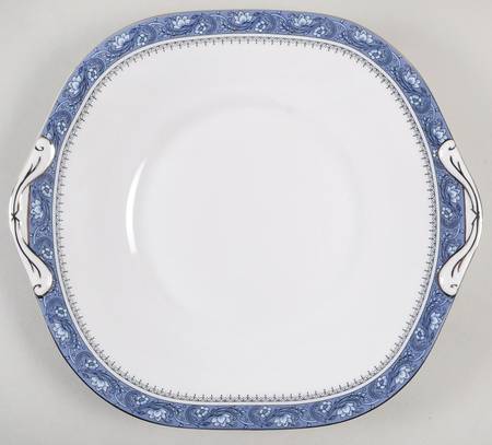 Blue Mist Square Handled Cake Plate