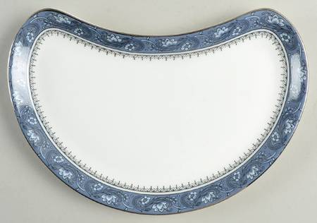Blue Mist Crescent Salad Plate