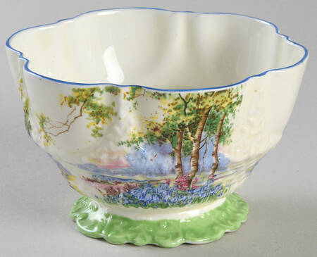 Bluebell Time (Bluetrim) Open Sugar Bowl