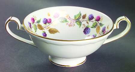Bramble Time Footed Cream Soup Bowl