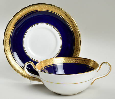 Buckingham (Scalloped) Flat Cream Soup Bowl & Saucer Set