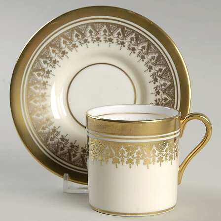Champagne Flat Demitasse Cup & Saucer Set
