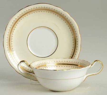 Cynthia Flat Cream Soup Bowl & Saucer Set