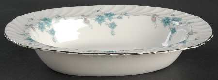 Delphine (Older, Platinum Trim) 10" Oval Vegetable Bowl