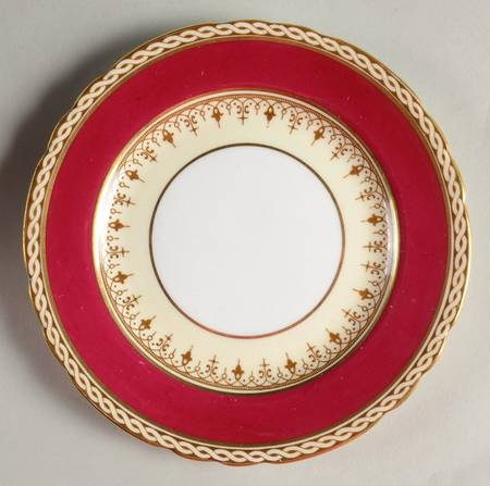 Desborough Maroon Bread & Butter Plate