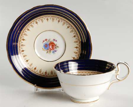 Dorchester Cobalt Blue Footed Cup & Saucer Set