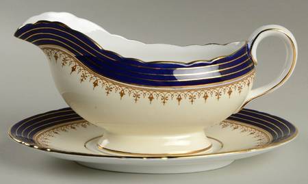 Dorchester Cobalt Blue Gravy Boat & Underplate