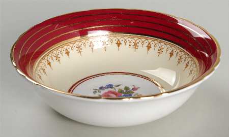 Dorchester Maroon (Floral Cneter) Fruit/Dessert (Sauce) Bowl