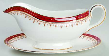 Durham Maroon (Smooth) Gravy Boat & Underplate