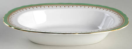 Durham Green 10" Oval Vegetable Bowl