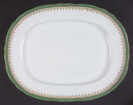 Durham Green 15" Oval Serving Platter