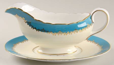 Eastbourne (Floral, Scalloped) Gravy Boat & Underplate