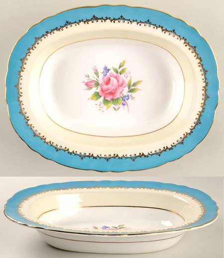 Eastbourne (Floral, Scalloped) 10" Oval Vegetable Bowl