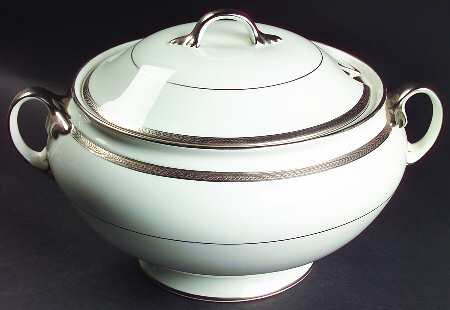 Elegance (Platinum Trim & Inner Verge) Tureen &  Lid