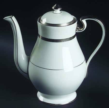Elegance (Platinum Trim & Inner Verge) Coffee Pot & Lid