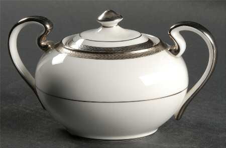 Elegance (Platinum Trim & Inner Verge) Sugar Bowl & Lid
