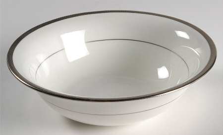 Elegance (Platinum Trim & Inner Verge) Round Vegetable/Salad Bowl