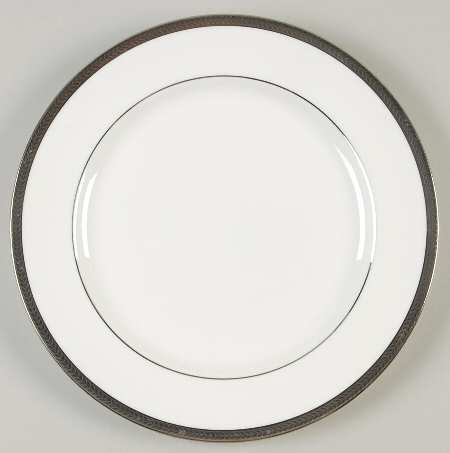 Elegance (Platinum Trim & Inner Verge) Luncheon Plate