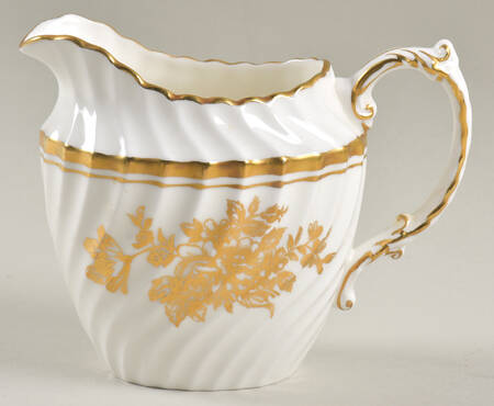 Elegance (Gold Floral & Gold Trim) Creamer