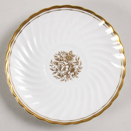 Elegance (Gold Floral & Gold Trim) Saucer