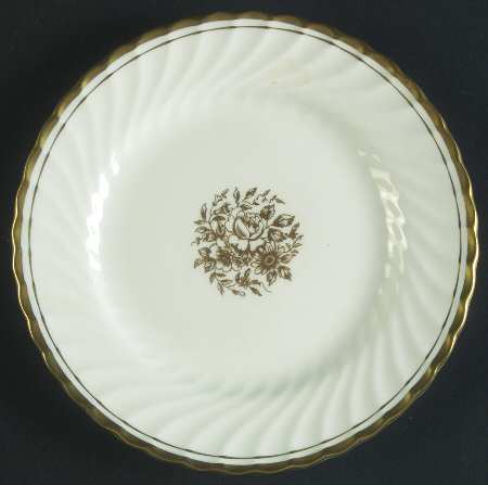 Elegance (Gold Floral & Gold Trim) Bread & Butter Plate