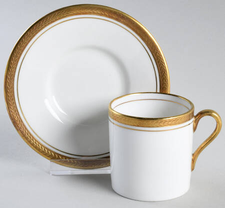 Elizabeth (Smooth) Flat Demitasse Cup & Saucer Set