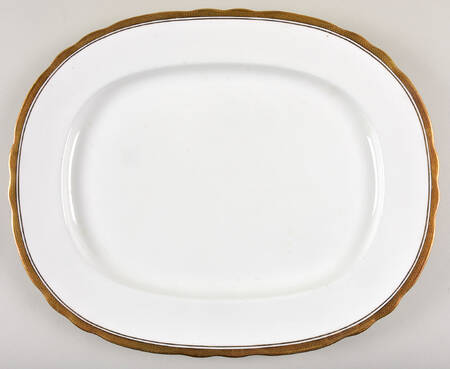Elizabeth (Scalloped, Pin Line) 17" Oval Serving Platter