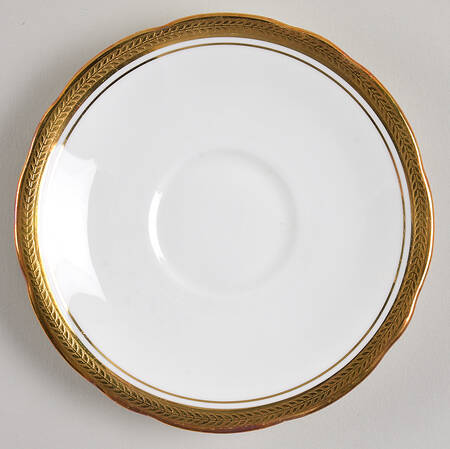 Elizabeth (Scalloped, Pin Line) Saucer for Footed Cup
