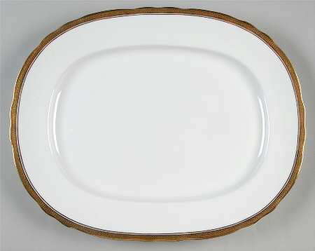 Elizabeth (Scalloped, Pin Line) 15" Oval Serving Platter