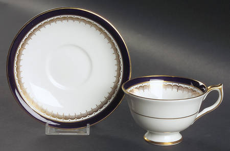 Embassy Cobalt Blue (Smooth) Footed Cup & Saucer Set