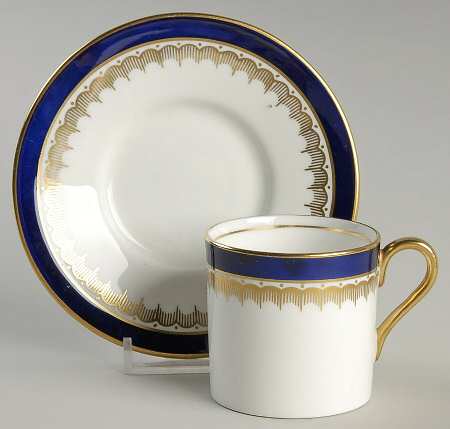 Embassy Cobalt Blue (Smooth) Flat Demitasse Cup & Saucer Set