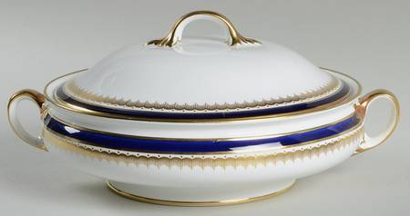 Embassy Cobalt Blue (Smooth) Round Covered Vegetable