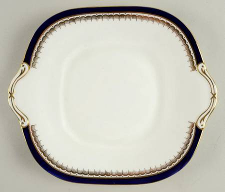 Embassy Cobalt Blue (Smooth) Handled Cake Plate