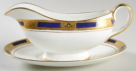 Empress Cobalt Gravy Boat & Underplate