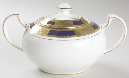 Empress Cobalt Sugar Bowl & Lid