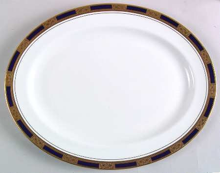 Empress Cobalt 15" Oval Serving Platter