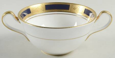 Empress Cobalt Flat Cream Soup Bowl