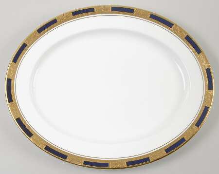 Empress Cobalt 14" Oval Serving Platter
