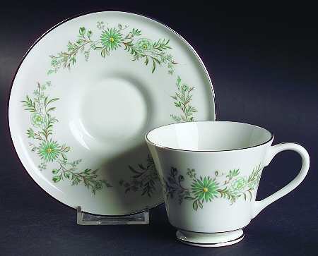 Emerald Isle Footed Cup & Saucer Set