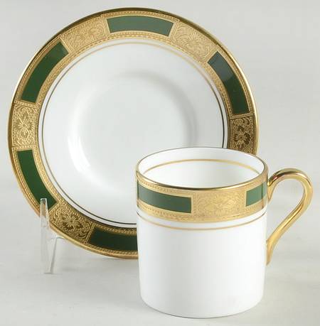 Empress Laurel Flat Demitasse Cup & Saucer Set