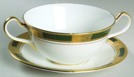 Empress Laurel Flat Cream Soup & Saucer Set