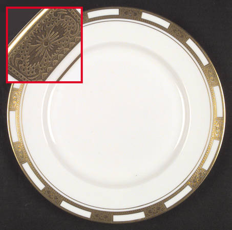 Empress White (Gold Encrusted, Smooth Or Scalloped) by John  Aynsley &amp; Sons