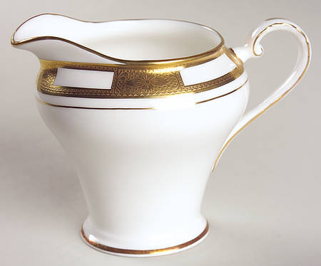 Empress White (Gold Encrusted, Smooth Or Scalloped) Creamer