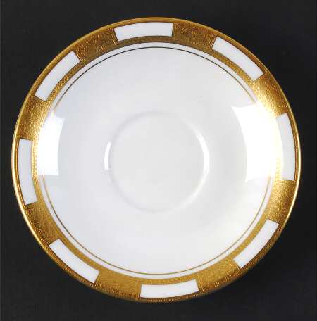 Empress White (Gold Encrusted, Smooth Or Scalloped) Saucer for Cream Soup Bowl
