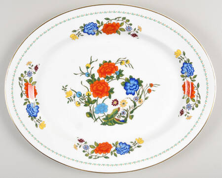 Famille Rose 13" Oval Serving Platter