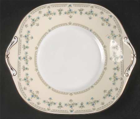 Fleurette Square Handled Cake Plate