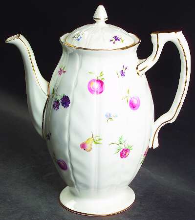 Florida White Coffee Pot & Lid