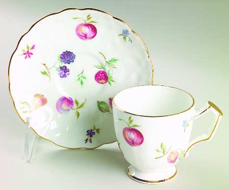 Florida White Footed Demitasse Cup & Saucer Set