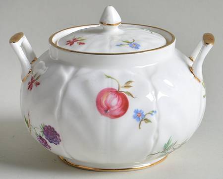 Florida White Sugar Bowl & Lid